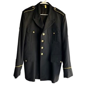 Vintage US Army Class A Dress Jacket Gold‎ Trim Sergeants Rank Insignia 46L